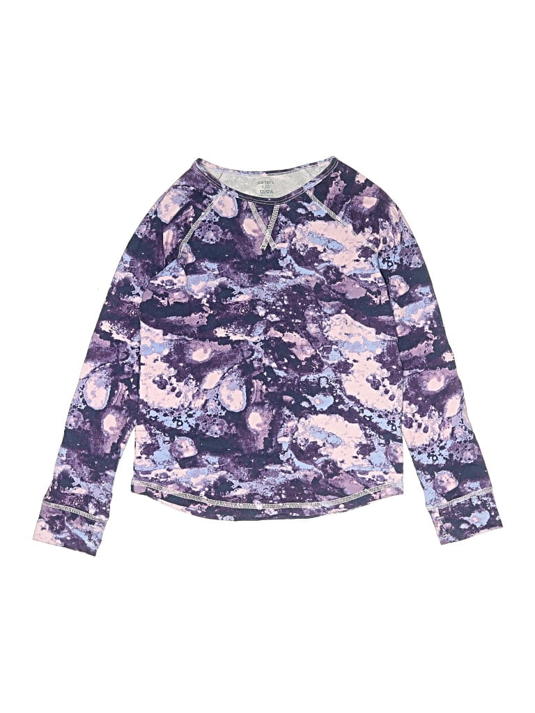 Pre-owned Carter's Kids' Long Sleeve T-shirt In Purple