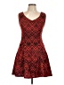 Bebop 100% Polyester Hearts Red Cocktail Dress Size L - photo 1