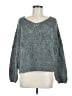 Q&A Chevron-herringbone Gray Pullover Sweater Size M - photo 1