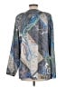 Chico's 100% Polyester Paisley Blue Long Sleeve Blouse Size Lg (2) - photo 2