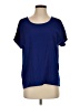 Tahari 100% Polyester Color Block Blue Short Sleeve Top Size S - photo 1