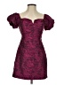 Aqua 100% Polyester Paisley Burgundy Cocktail Dress Size S - photo 1