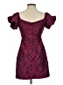Aqua 100% Polyester Paisley Burgundy Cocktail Dress Size S - photo 2