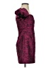 Aqua 100% Polyester Paisley Burgundy Cocktail Dress Size S - photo 4