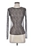Bishop + Young 100% Polyester Metallic Silver Long Sleeve Top Size S - photo 1