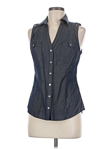 Express Design Studio Sleeveless Button-Down Shirt (view 1)