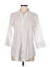 Chico's 100% Cotton Ivory 3/4 Sleeve Button-Down Shirt Size Med (1) - photo 1