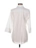 Chico's 100% Cotton Ivory 3/4 Sleeve Button-Down Shirt Size Med (1) - photo 2