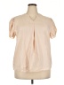 Unbranded Tan Short Sleeve Blouse Size 2X - photo 1