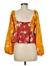 Walter Baker 100% Polyester Orange 3/4 Sleeve Blouse Size M - photo 2