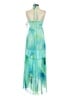 MNG 100% Polyester Tie-dye Green Cocktail Dress Size 4 - photo 2
