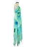 MNG 100% Polyester Tie-dye Green Cocktail Dress Size 4 - photo 4