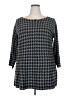 Chico's Houndstooth Gray Pullover Sweater Size XXL (4) - photo 1
