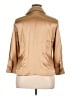 Ellen Tracy Metallic Tan 3/4 Sleeve Button-Down Shirt Size 14 - photo 2