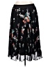 Evri 100% Polyester Floral Black Casual Skirt Size 16 - photo 2
