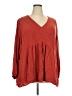 Torrid 100% Rayon Red Long Sleeve Blouse Size 5X Plus (5) - photo 1