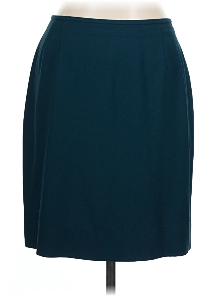 Pre-owned Kasper A.s.l. Casual Skirt In Teal