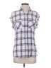 Rails 100% Rayon Plaid Purple Short Sleeve Blouse Size XS - photo 1