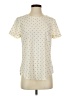 Merona 100% Polyester Polka Dots Ivory Short Sleeve Top Size S - photo 1