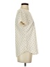 Merona 100% Polyester Polka Dots Ivory Short Sleeve Top Size S - photo 4
