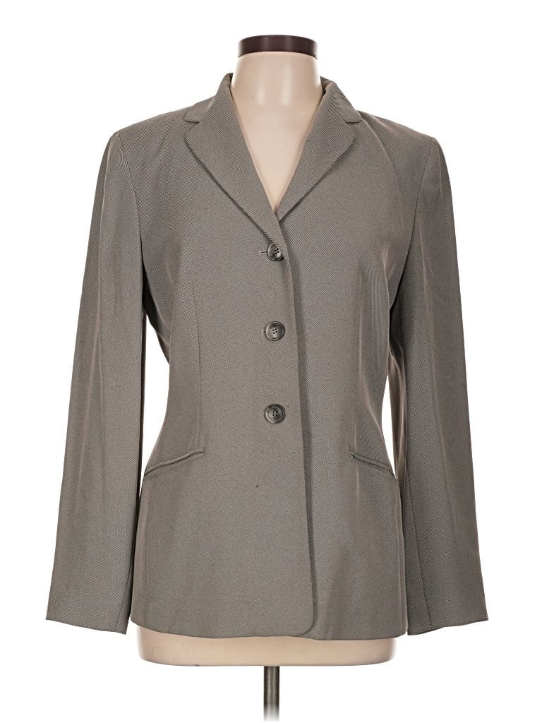 Pre-owned Ann Taylor Blazer Jacket In Gray
