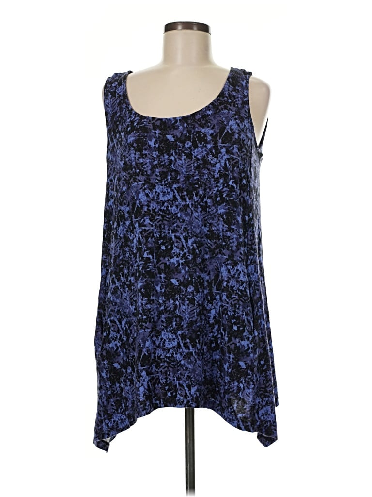 Pre-owned Soma Sleeveless Top Blue Scoop Neck Tops