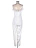 Mac Duggal 100% Polyester White Jumpsuit Size 6 - photo 2