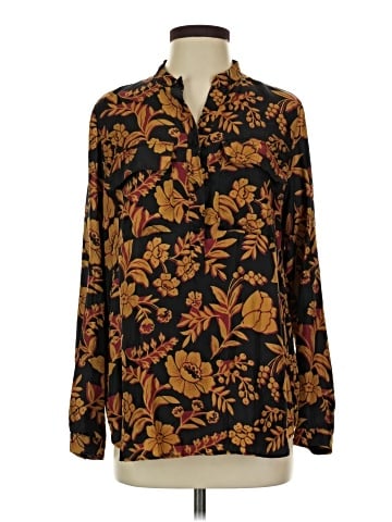 Lafayette 148 New York Long Sleeve Silk Top (view 1)