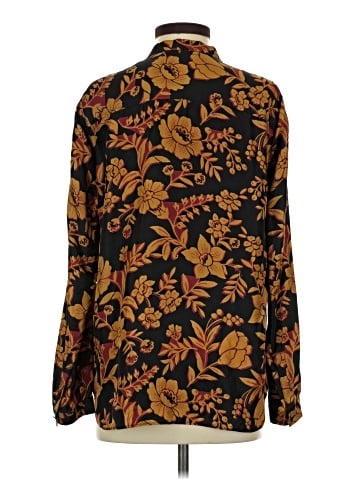 Lafayette 148 New York Long Sleeve Silk Top (view 2)