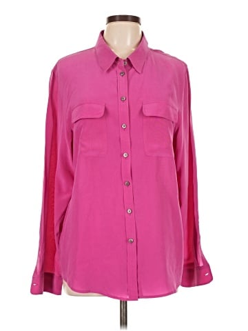 TWO by Vince Camuto Long Sleeve Silk Top (view 1)