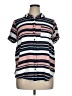 Torrid Stripes Pink Short Sleeve Button-Down Shirt Size 1X Plus (1) - photo 1