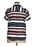 Torrid Stripes Pink Short Sleeve Button-Down Shirt Size 1X Plus (1) - photo 2