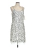Prelude 100% Polyester Animal Print Silver Cocktail Dress Size 12 - photo 1