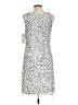 Prelude 100% Polyester Animal Print Silver Cocktail Dress Size 12 - photo 2