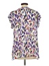 CAbi 100% Polyester Purple Short Sleeve Blouse Size L - photo 2