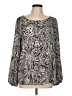 Cupio 100% Polyester Silver Long Sleeve Blouse Size L - photo 1