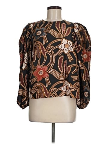 Ulla Johnson Long Sleeve Silk Top (view 1)