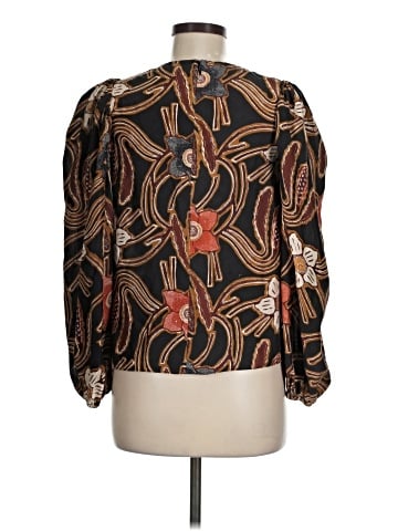 Ulla Johnson Long Sleeve Silk Top (view 2)