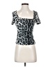 Shein Animal Print Silver Short Sleeve T-Shirt Size S - photo 1
