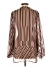 CAbi 100% Polyester Stripes Brown Long Sleeve Blouse Size L - photo 2