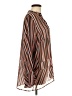 CAbi 100% Polyester Stripes Brown Long Sleeve Blouse Size L - photo 4