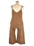 LUCCA Solid Brown Romper Size L - photo 2
