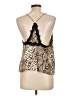 a la plage 100% Polyester Tan Sleeveless Blouse Size L - photo 2