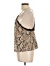 a la plage 100% Polyester Tan Sleeveless Blouse Size L - photo 5
