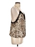 a la plage 100% Polyester Tan Sleeveless Blouse Size L - photo 4
