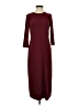 Celeste Solid Burgundy Casual Dress Size S - photo 1