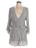Elan 100% Rayon Stripes Gray Black Romper Size XL - photo 1