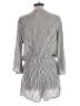 Elan 100% Rayon Stripes Gray Black Romper Size XL - photo 2