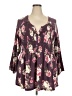 Torrid Purple 3/4 Sleeve Blouse Size 3X Plus (3) - photo 1