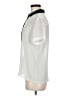 Topshop Color Block Ivory Short Sleeve Blouse Size 6 - photo 5